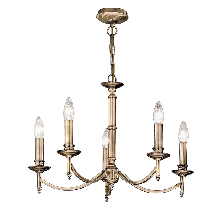 Franklite Petrushka Bronze 5 Light Chandelier