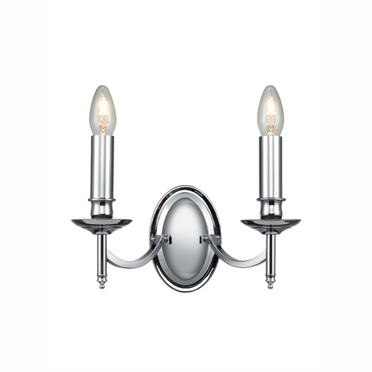 Franklite Petrushka Polished Chrome Double Wall Light