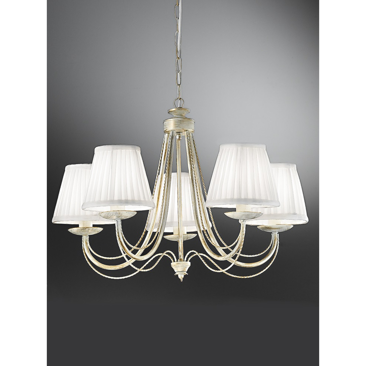 Franklite Philly Cream 5 Light Chandelier