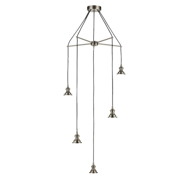Franklite Refract Satin Nickel Finish 5 Light Pendant Suspension Spreader