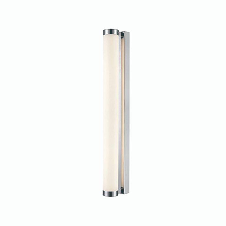 Franklite Relay Large Chrome Bathroom Led Wall Light Complete With Opal Acrylic Diffuser - IP44 - 3000K - Dimmable - 645mm