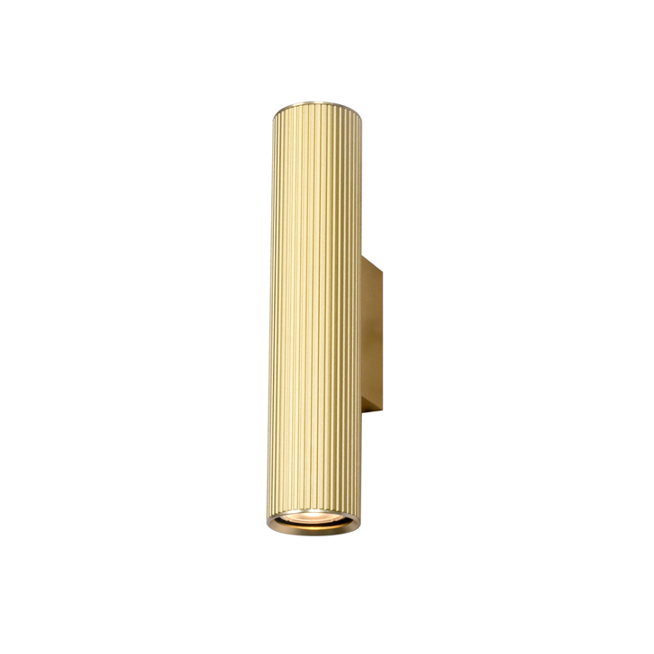 Franklite Scout Ribbed Aged Brass Up And Down Indoor Wall Light
