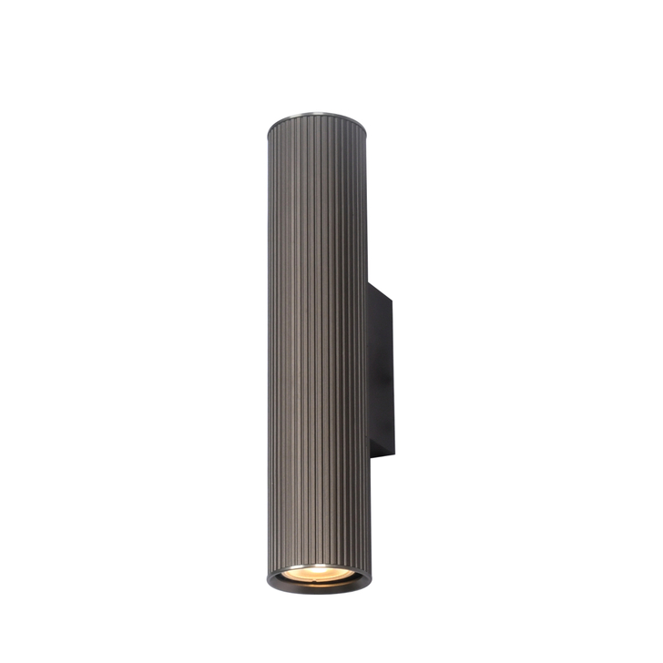 Franklite Scout Ribbed Bronze Up And Down Indoor Wall Light