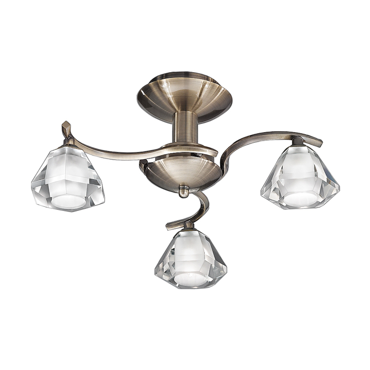 Franklite Twista Bronze Finish Double Wall Light Complete With Clear/Frosted Glasses