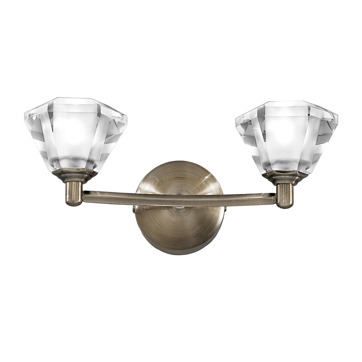 Franklite Twista Bronze Finish Single Wall Light Complete With Clear/Frosted Glass