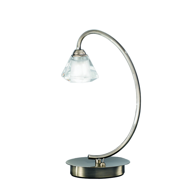 Franklite Twista Bronze Table Lamp Complete With Frosted Glass