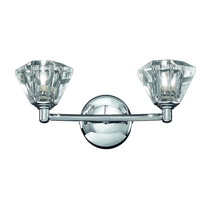 Franklite Twista Polished Chrome Single Wall Light Complete With Clear Glass