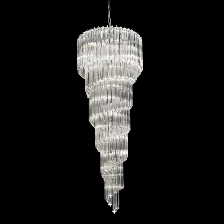 Franklite Valentina 13 Light Crystal Stairway Light