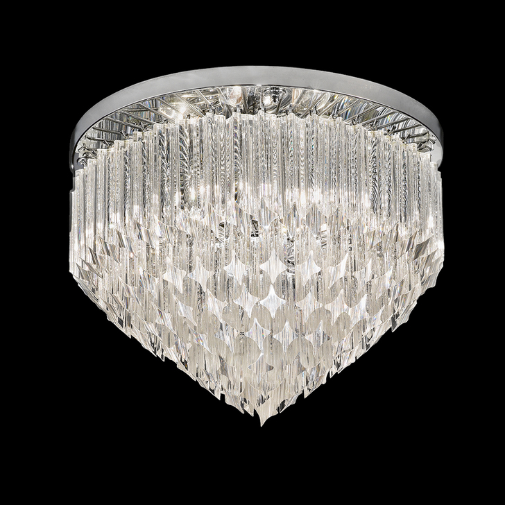 Franklite Valentina 6 Light Flush Crystal Ceiling Light