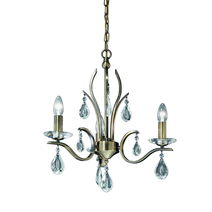 Franklite Willow 3 Light Chandelier In Bronze