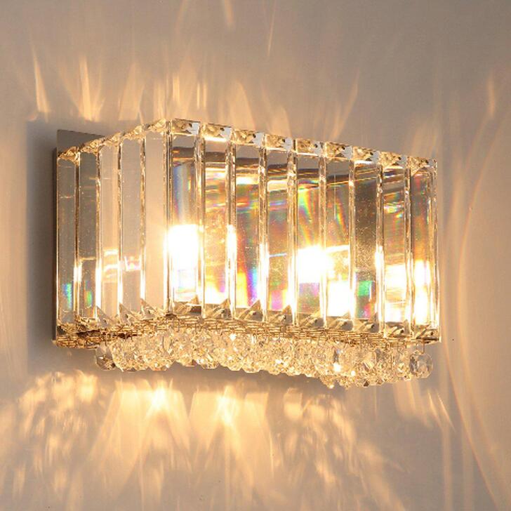 Harper Rectangle 2 Light Crystal Wall Light