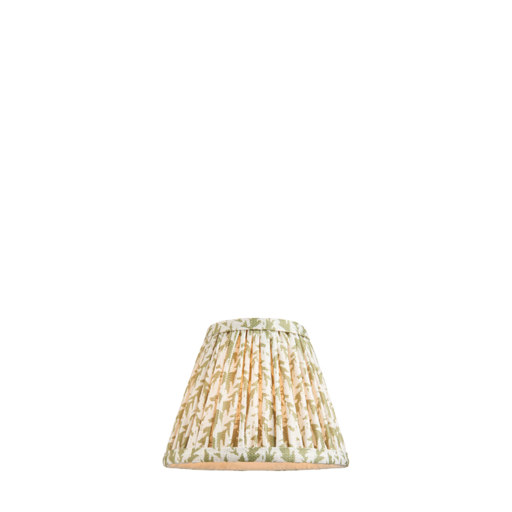 Herb Garden Green Leaf Patterned 16cm Lampshade - Golf/Candle Clip
