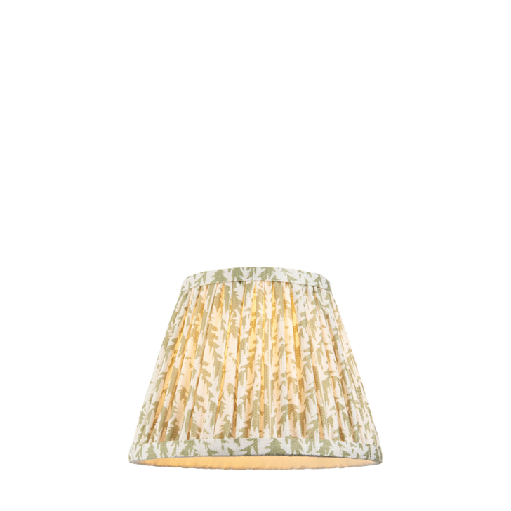 Herb Garden Green Leaf Patterned 20cm Lampshade - E14/E27/B22 With Fixed Metal Gimbal