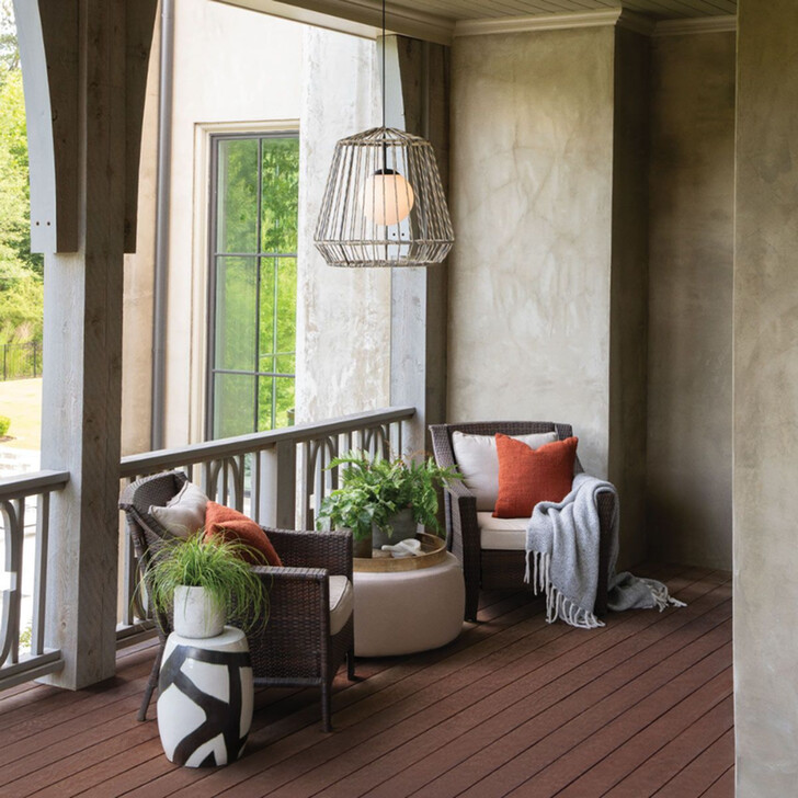 Hinkley Arlen Rattan Large Outdoor Pendant Light - IP44