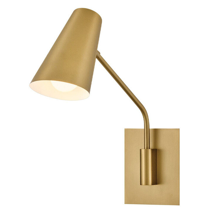 Hinkley Bray Lacquered Brass Finish Led Adjustable Wall Light