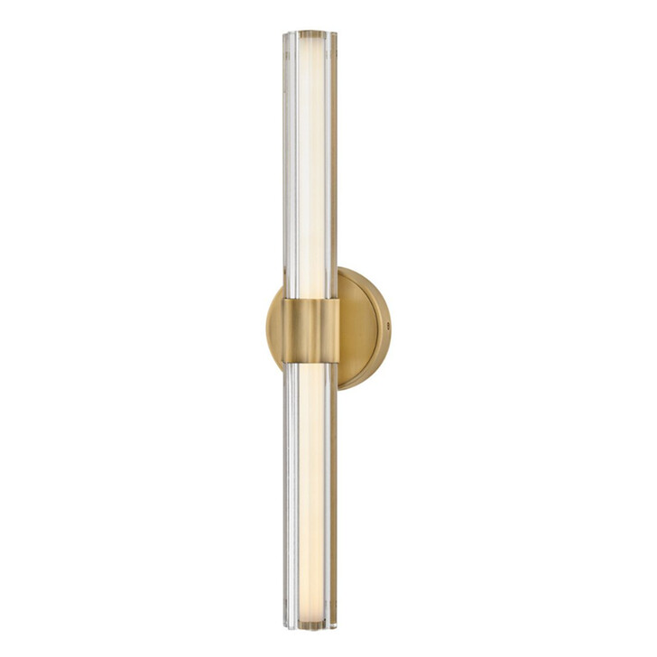 Hinkley Georgette Lacquered Brass 2 Light Led Dimmable Bathroom Wall Light - IP44 - 3000K