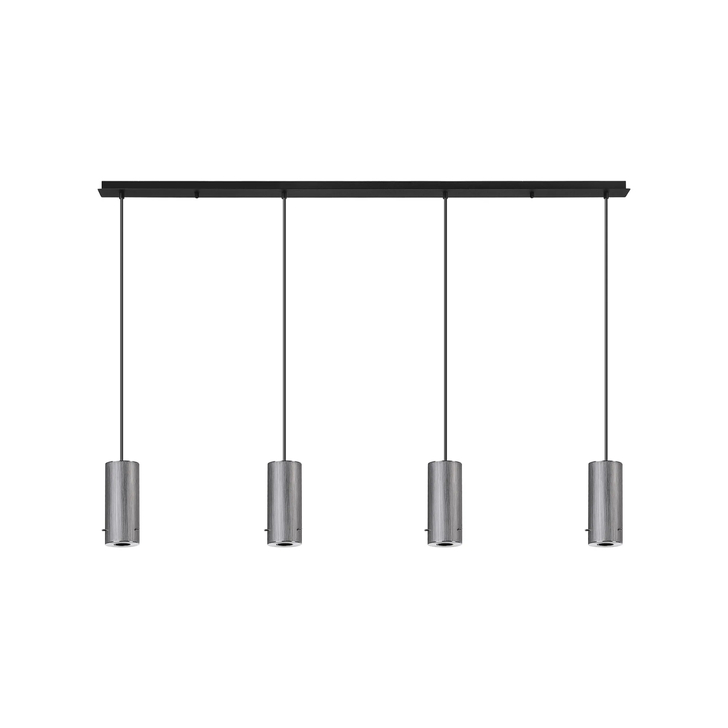 Idolite Adele 1.4m Linear Pendant (FRAME ONLY), 4 x E27, Gun Metal/Satin Black