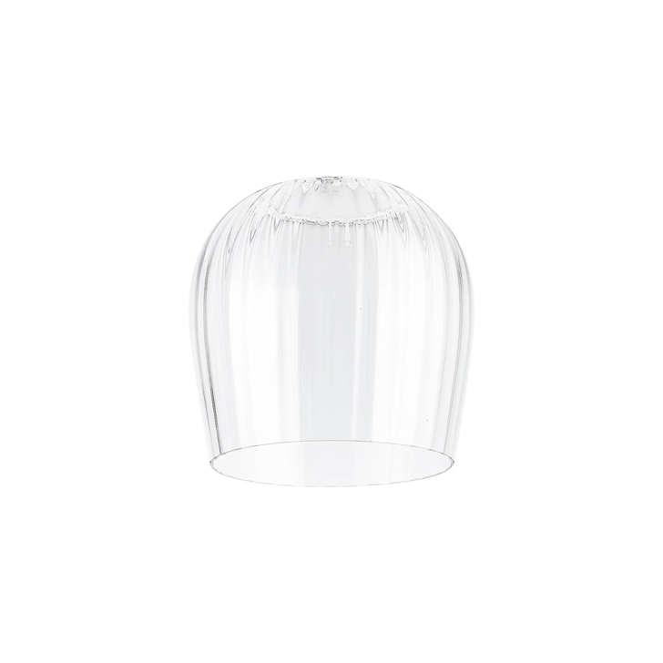 Idolite Adele 19cm Ribbed Wine Glass Shade (C) 85mm Top Hole, Clear