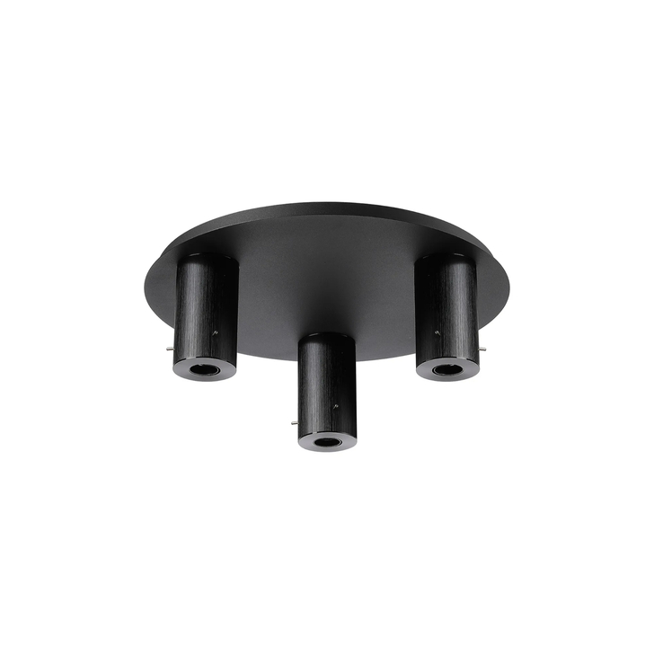 Idolite Adele 48cm Round Ceiling Light (FRAME ONLY), 3 x E27, Satin Black