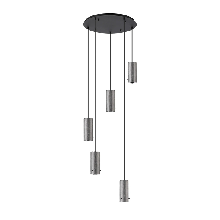 Idolite Adele 50cm Round Pendant (FRAME ONLY), 5 x E27, Gun Metal/Satin Black