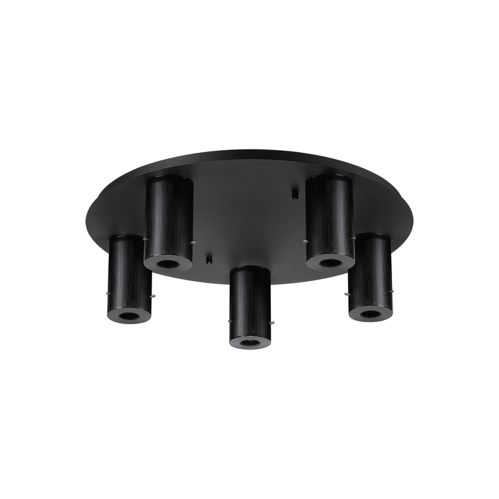 Idolite Adele 60cm Round Ceiling Light (FRAME ONLY), 5 x E27, Satin Black