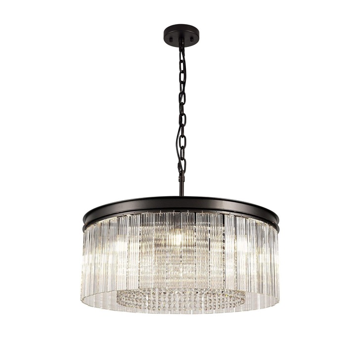 Idolite Alaska Brown Oxide Finish 8 Light Pendant