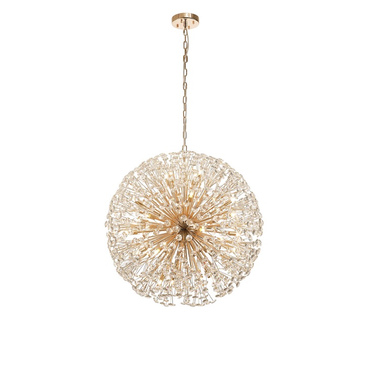 Idolite Alborz French Gold 24 Light Crystal Sphere Pendant