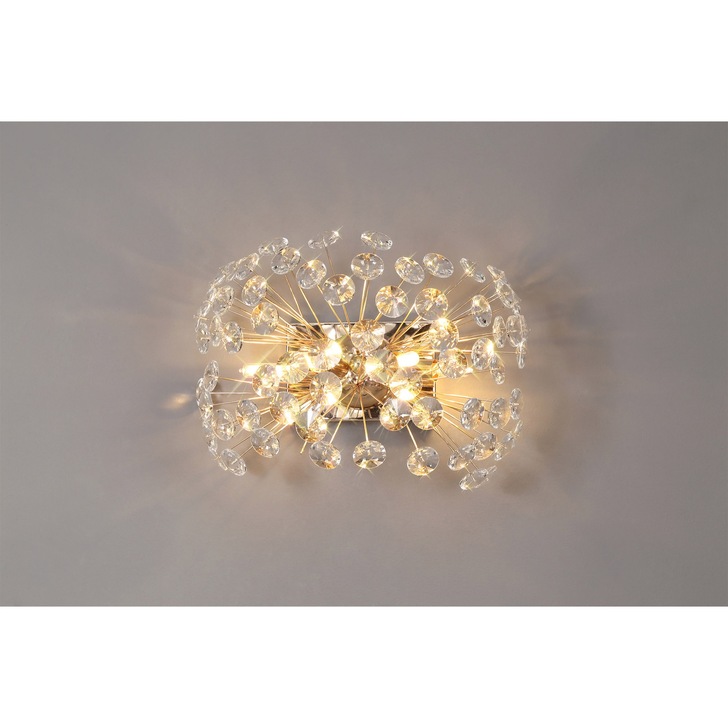 Idolite Alborz French Gold 4 Light Crystal Wall Light