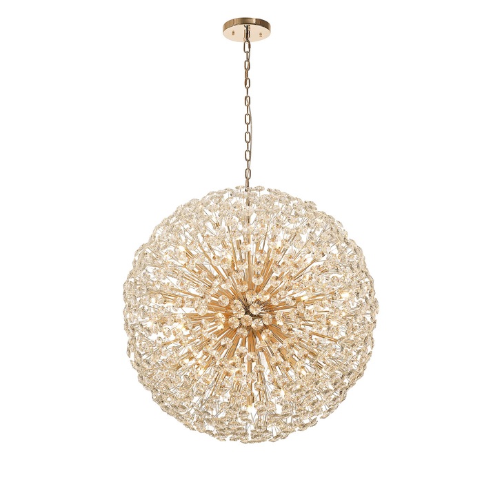 Idolite Alborz French Gold 48 Light Crystal Sphere Pendant