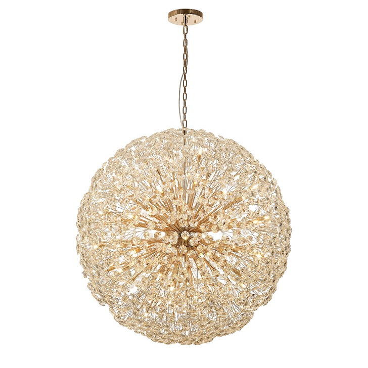 Idolite Alborz French Gold 64 Light Crystal Sphere Pendant