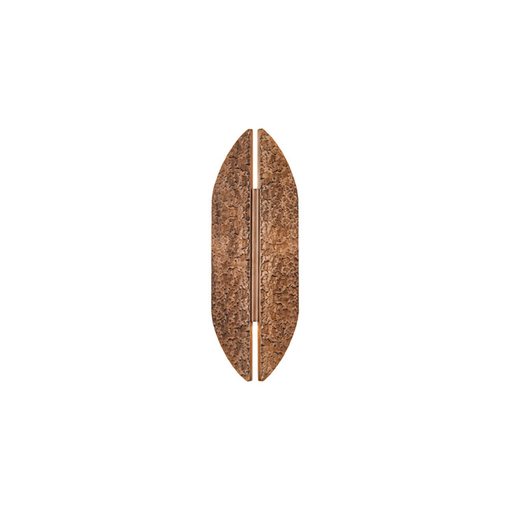 Idolite Azario Modern Organic Luxe Hammered Red Antique Copper Up/Down Wall Lamp 360mm Curved - IP54