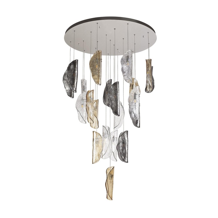 Idolite Bangeta Polished Chrome Finish 21 Light Pendant