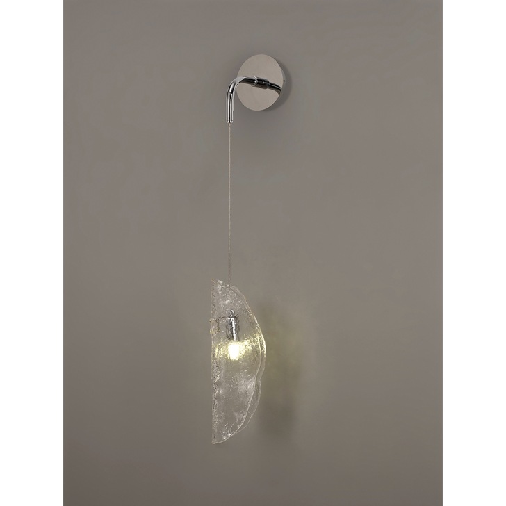 Idolite Bangeta Polished Chrome Single Wall Light Complete With Clear Glass