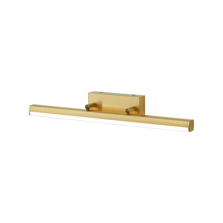 Idolite Barking Medium Brass Adjustable Bathroom Wall Light Over Mirror - 3000K LED, IP44