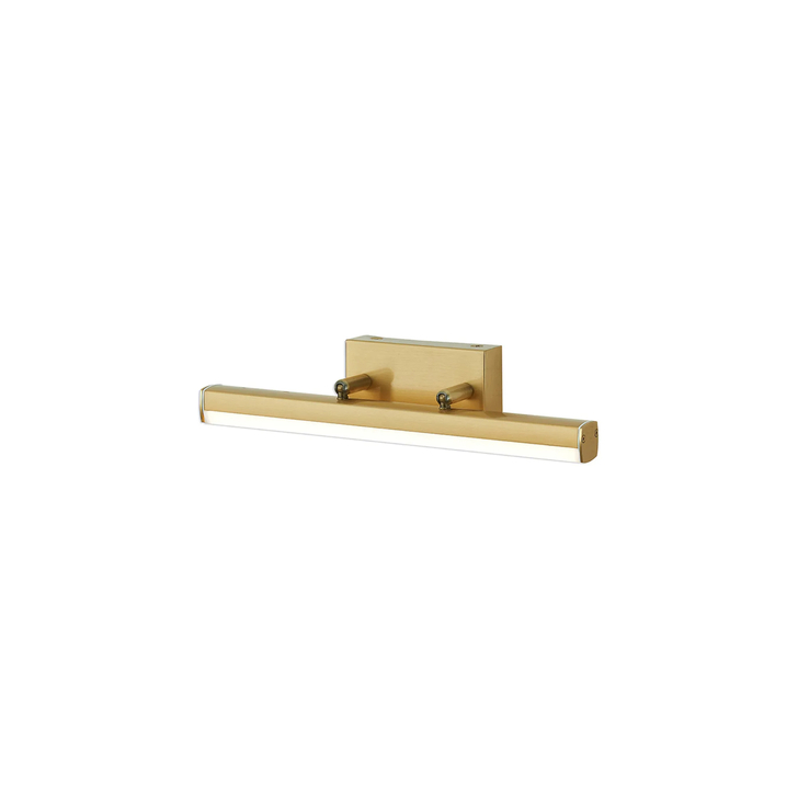 Idolite Barking Small Brass Adjustable Bathroom Wall Light Over Mirror - 3000K LED, IP44