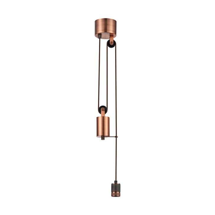 Idolite Beardsmore Pulley Rise & Fall Pendant Antique Copper