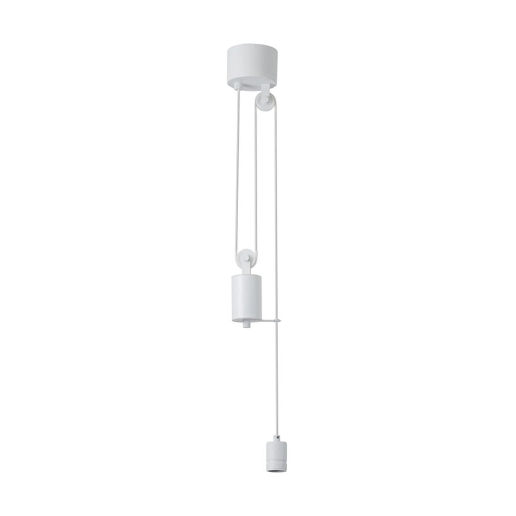 Idolite Beardsmore Pulley Rise & Fall Pendant Gloss Cream