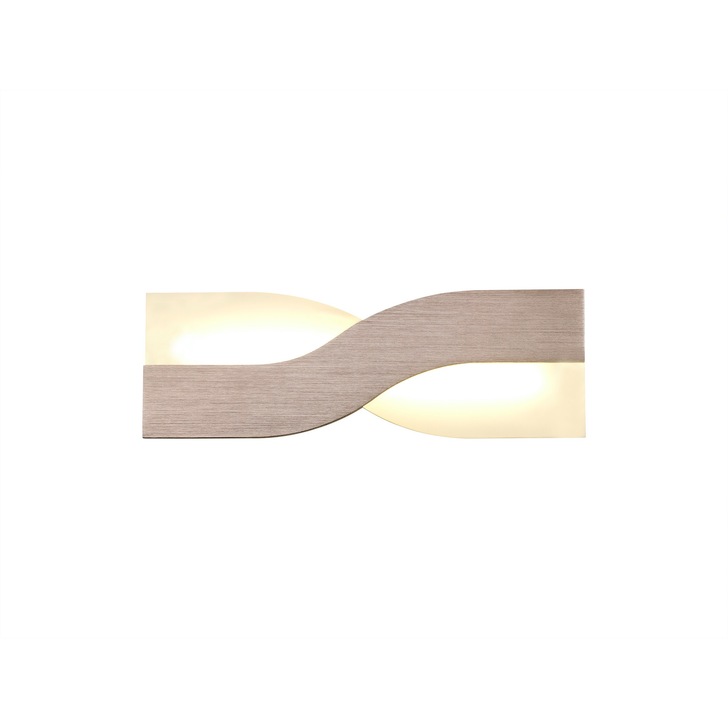 Idolite Beckton Brushed Brown/Frosted White Led Wall Light - 3000K