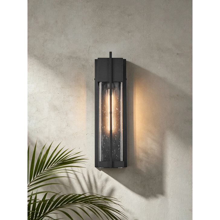 Idolite Butterton Rectangular Flush Wall Lantern Complete With Seeded Clear Glass - IP54