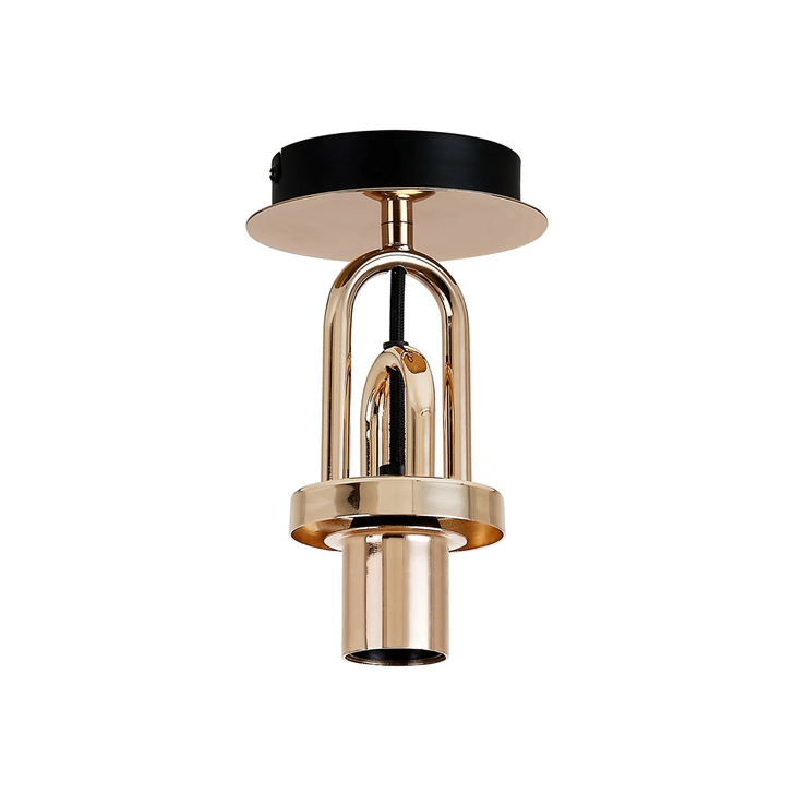 Idolite Camille 12cm Flush Ceiling Light, 1 x E27, French Gold