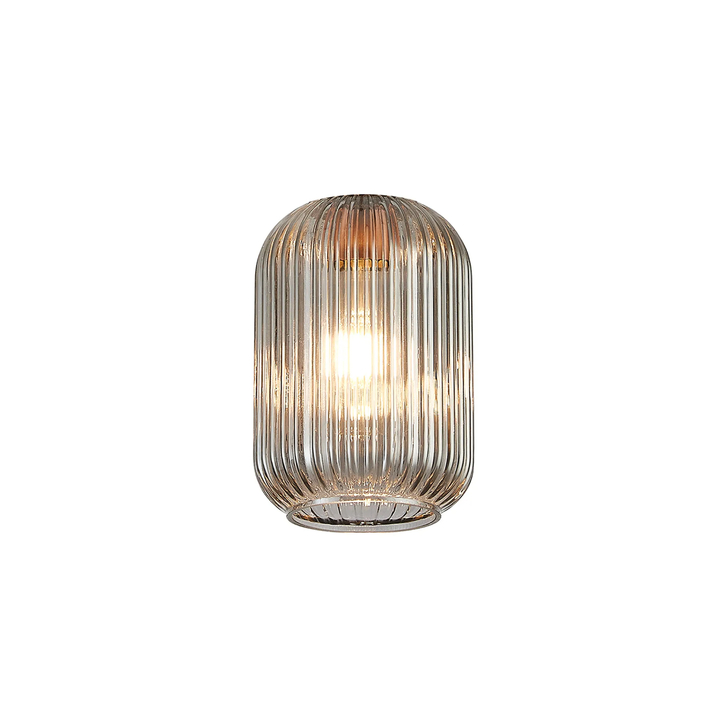 Idolite Camille 14cm Tubular Ribbed Glass, Smoked