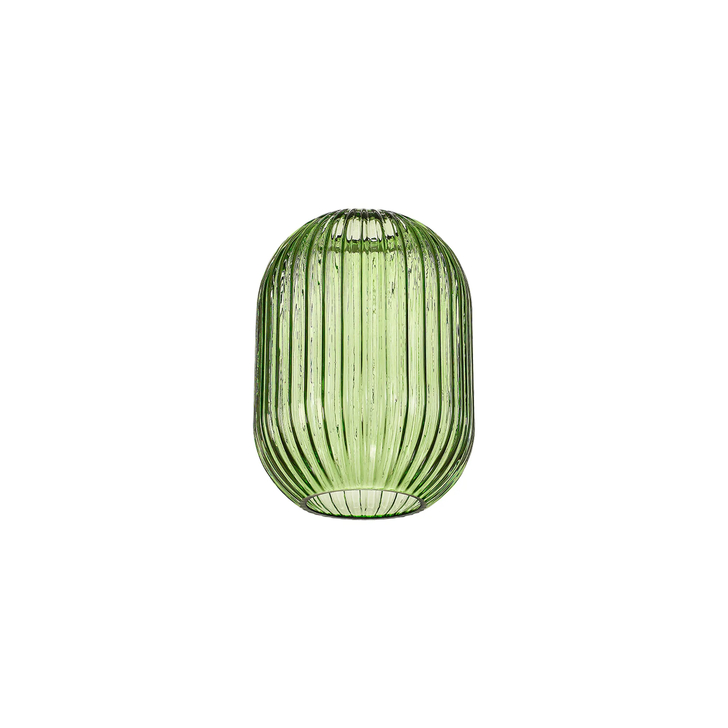 Idolite Camille 14x20cm Almond Ribbed Glass, Green