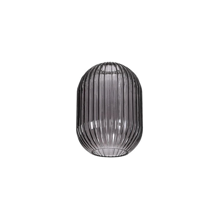 Idolite Camille 14x20cm Almond Ribbed Glass, Smoked