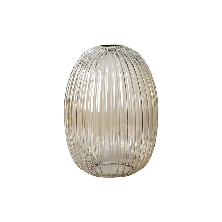 Idolite Camille 20cm Almond Ribbed Glass, Champagne