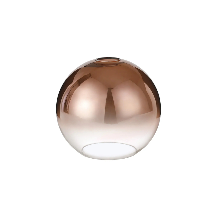 Idolite Camille 20cm Globe Glass, Copper Fade/Clear