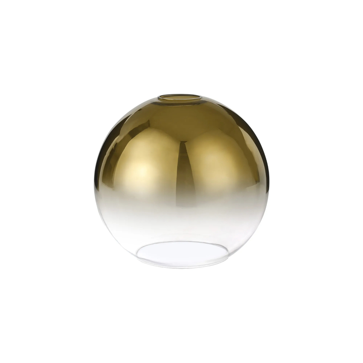 Idolite Camille 20cm Globe Glass, Gold Fade/Clear