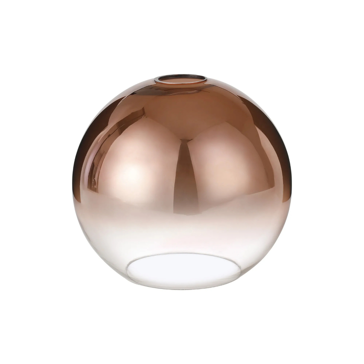 Idolite Camille 25cm Globe Glass, Copper Fade/Clear