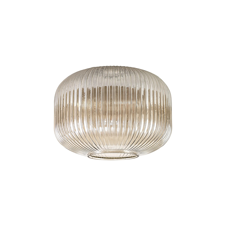 Idolite Camille 25cm Pumpkin Shaped Ribbed Glass, Champagne