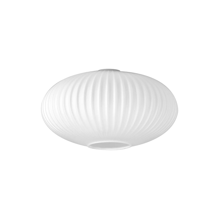 Idolite Camille 30cm Oval Sphere Ribbed Glass, Opal