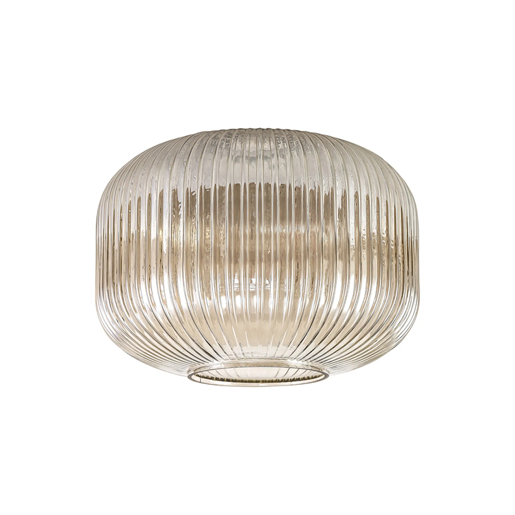 Idolite Camille 30cm Pumpkin Shaped Ribbed Glass, Champagne